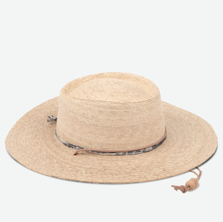 Reed Boater Hat with Chin Strap