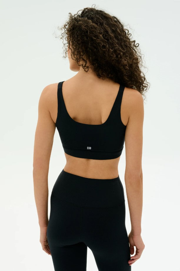 Black Airweight Rib Bra