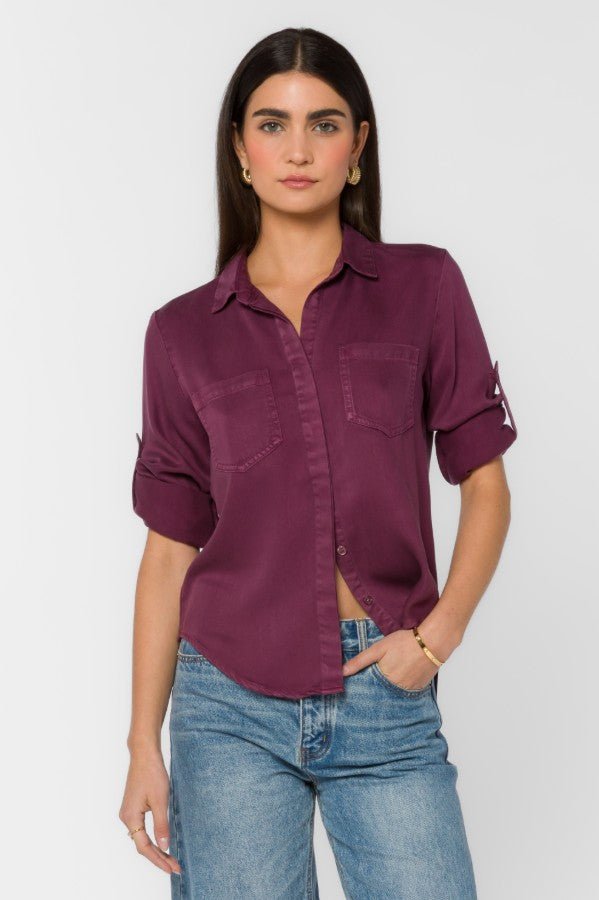 Riley Button Down Shirt - Irish Plum - Jaffi&