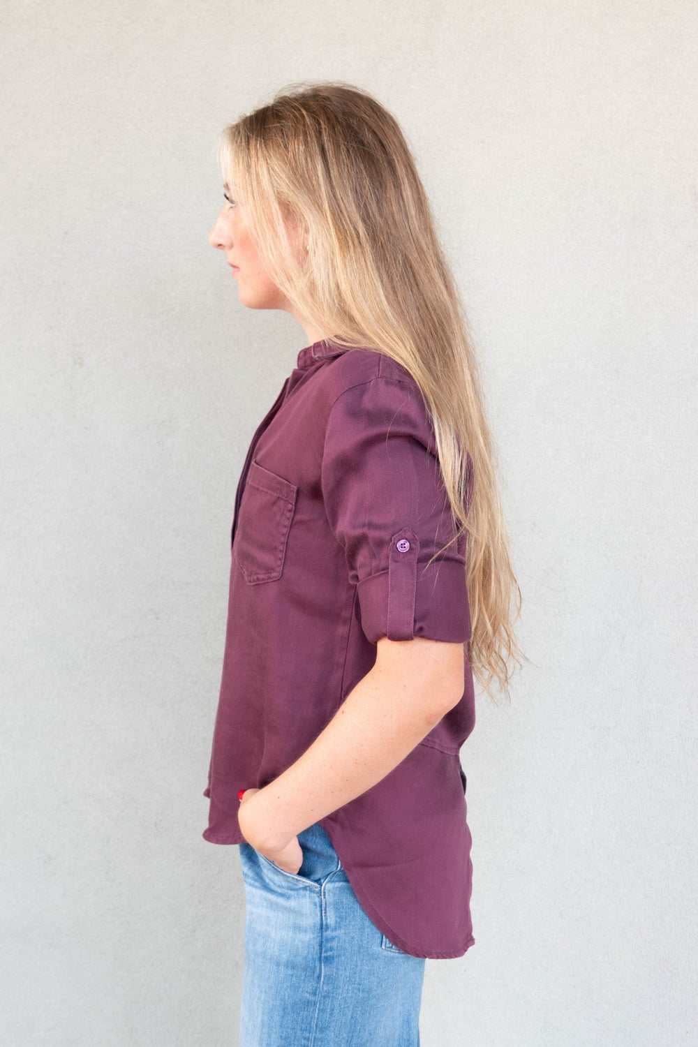 Riley Button Down Shirt - Irish Plum - Jaffi's
