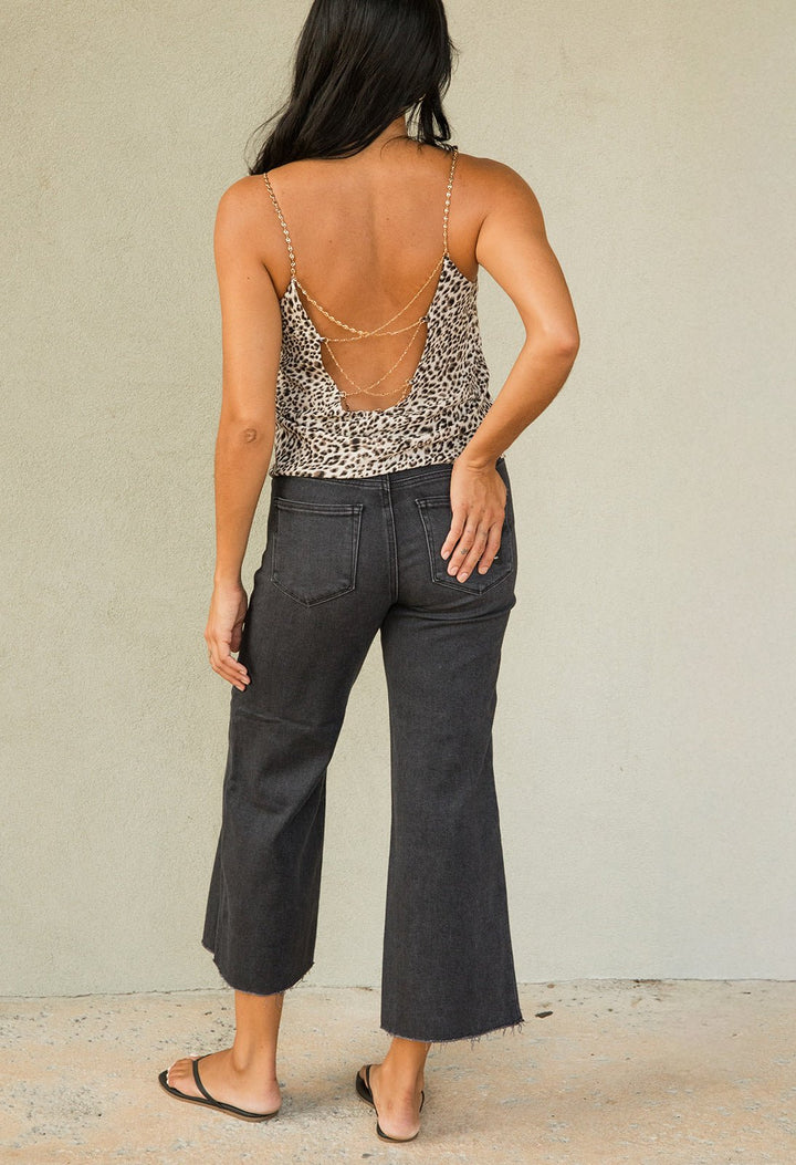 Riley Chain Strap Tank - Taupe Leopard - Jaffi&