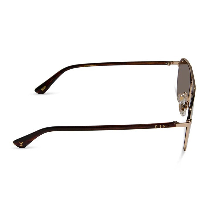 Rip Wheeler Sunglasses - Gold + Brown Polarized
