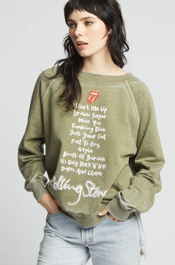 Rolling Stones Sweatshirt - Olive - Jaffi's