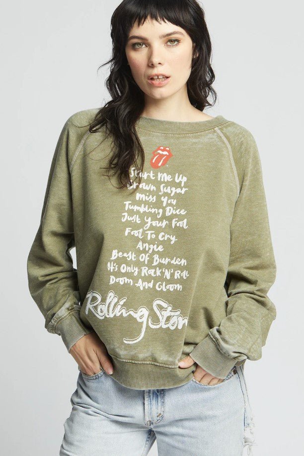 Rolling Stones Sweatshirt - Olive - Jaffi's