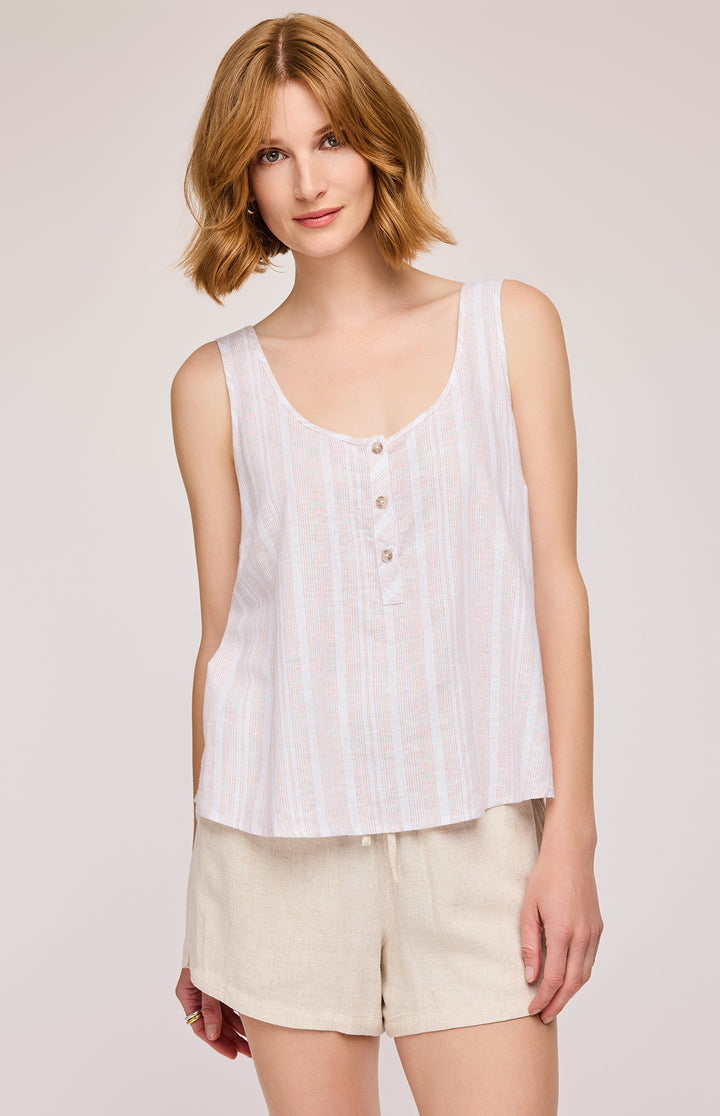 Romy Tank - Tan Stripe