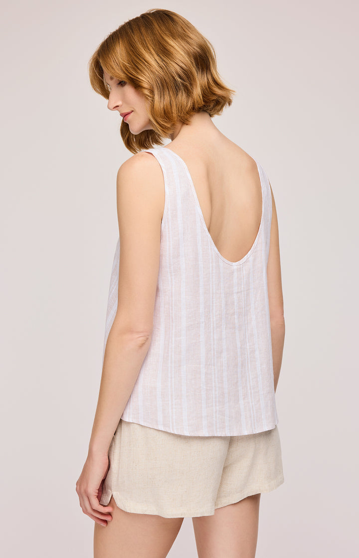 Romy Tank - Tan Stripe