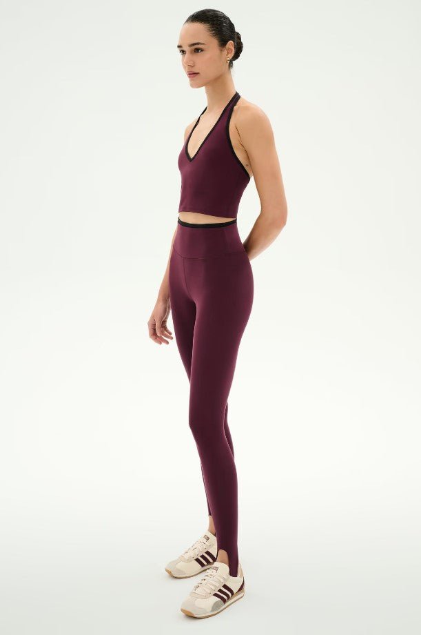 Rory Airweight Halter Bralette - Dark Cherry/Black - Jaffi&