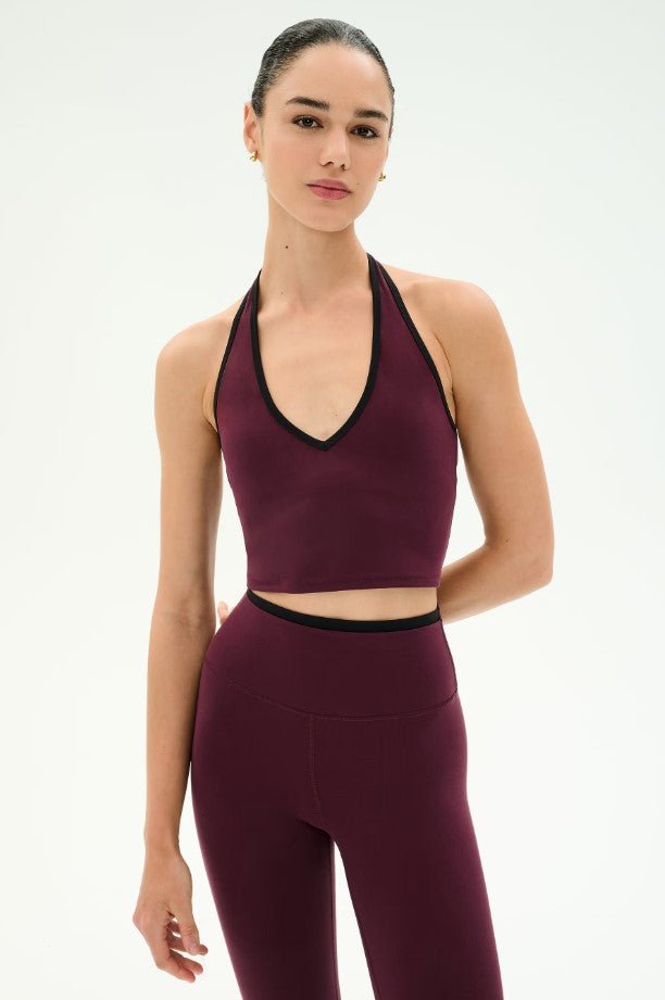 Rory Airweight Halter Bralette - Dark Cherry/Black - Jaffi&
