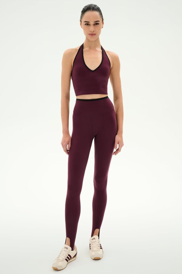 Rory Airweight Halter Bralette - Dark Cherry/Black - Jaffi&