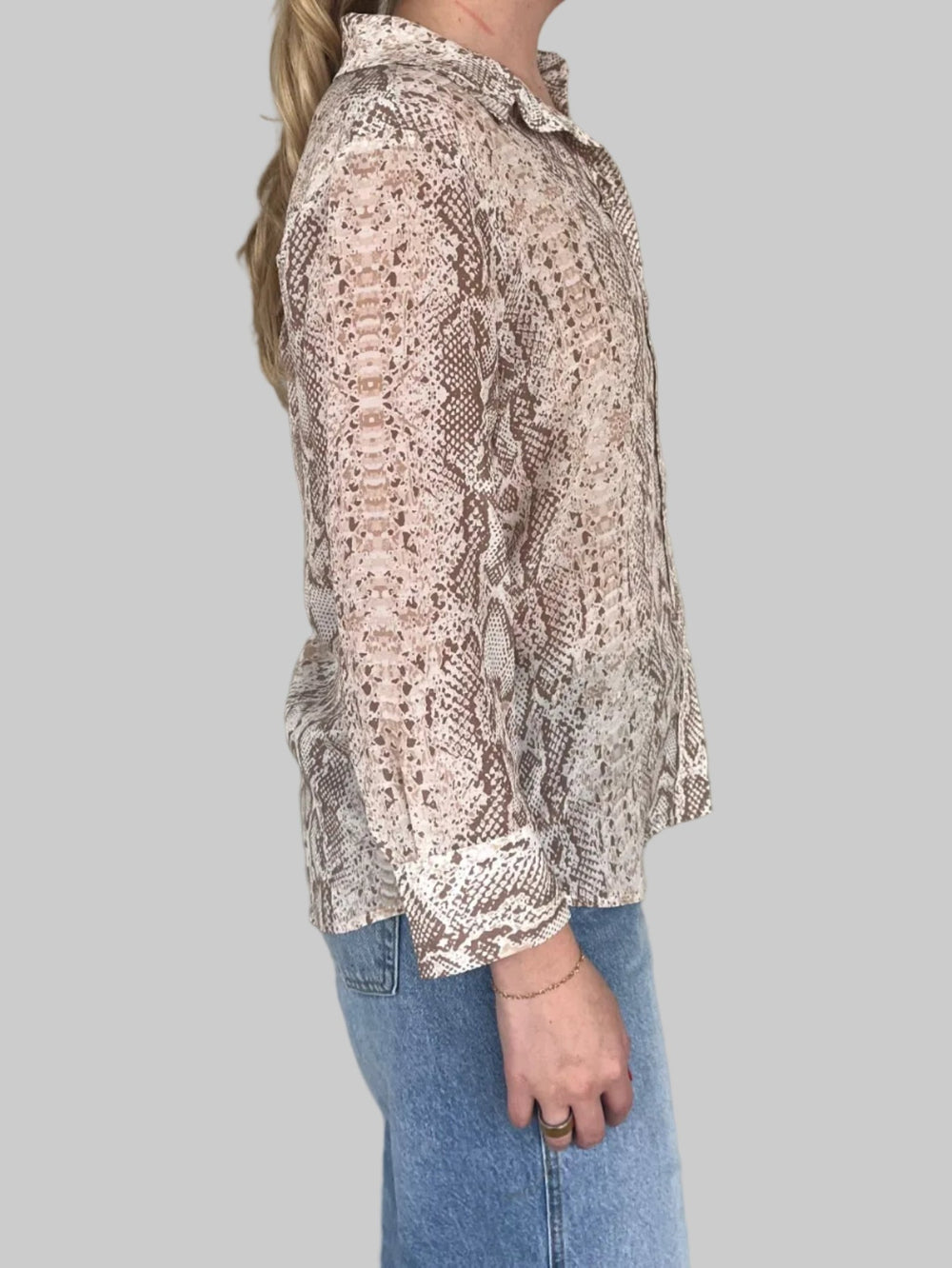 Rosalina Blouse - Beige - Jaffi's