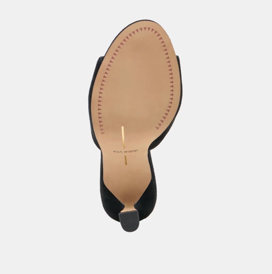 Rosha Heel - Onyx Suede - Jaffi&