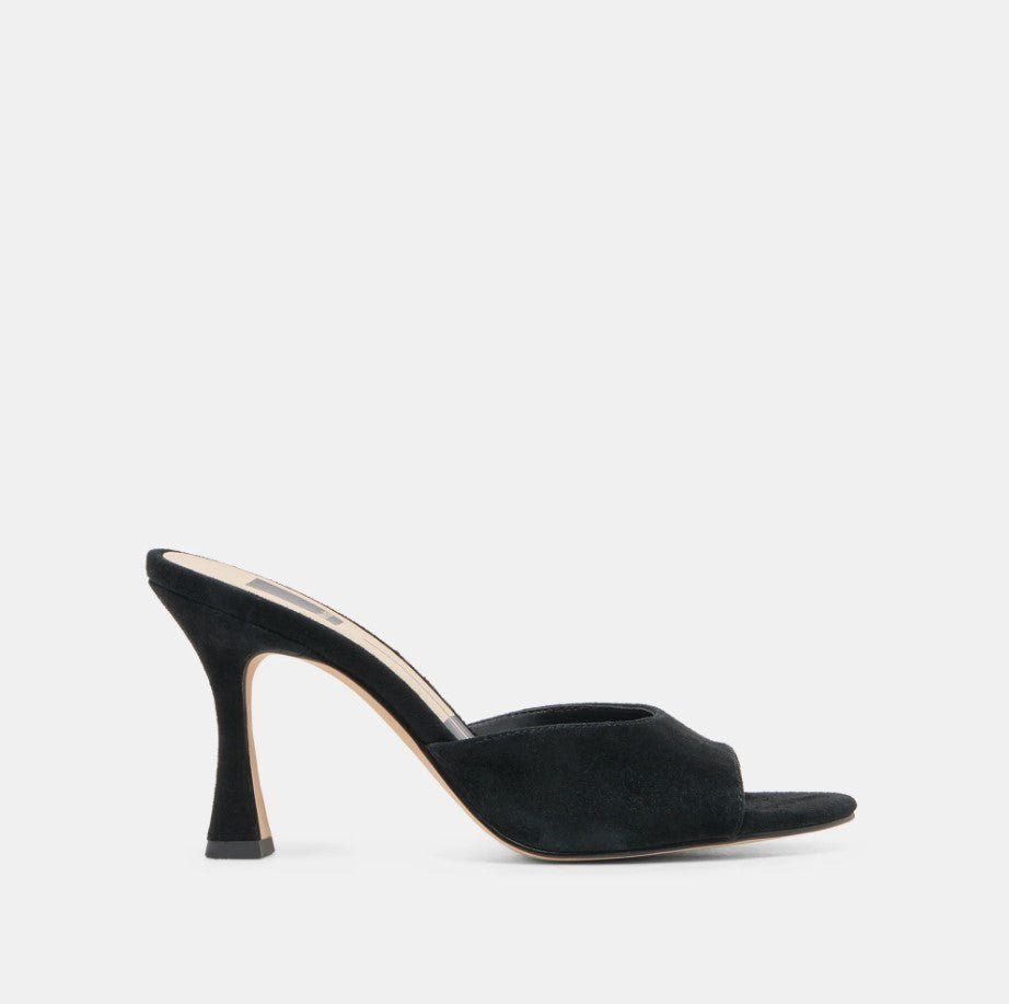 Rosha Heel - Onyx Suede - Jaffi&