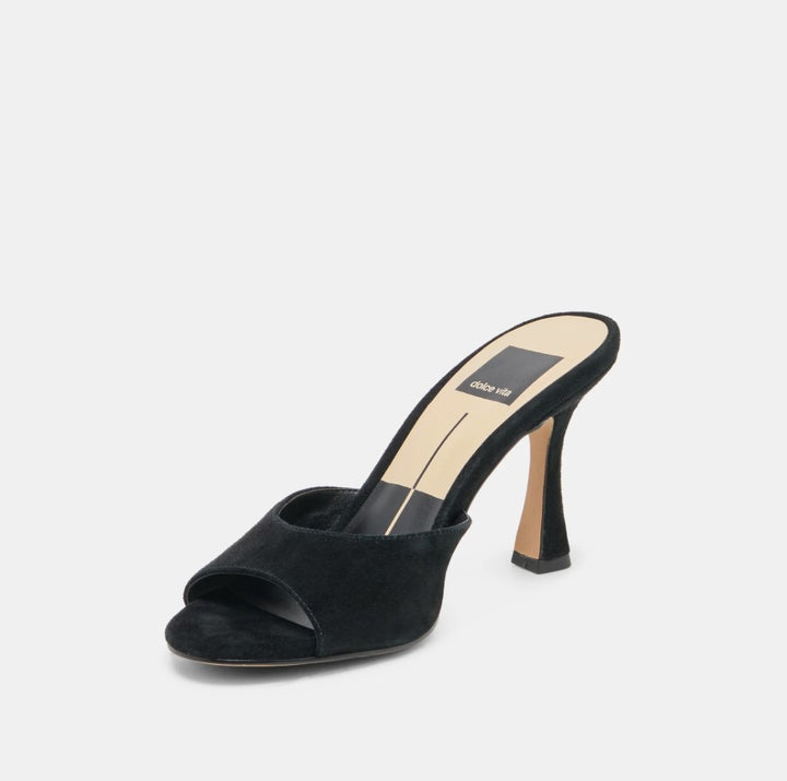 Rosha Heel - Onyx Suede