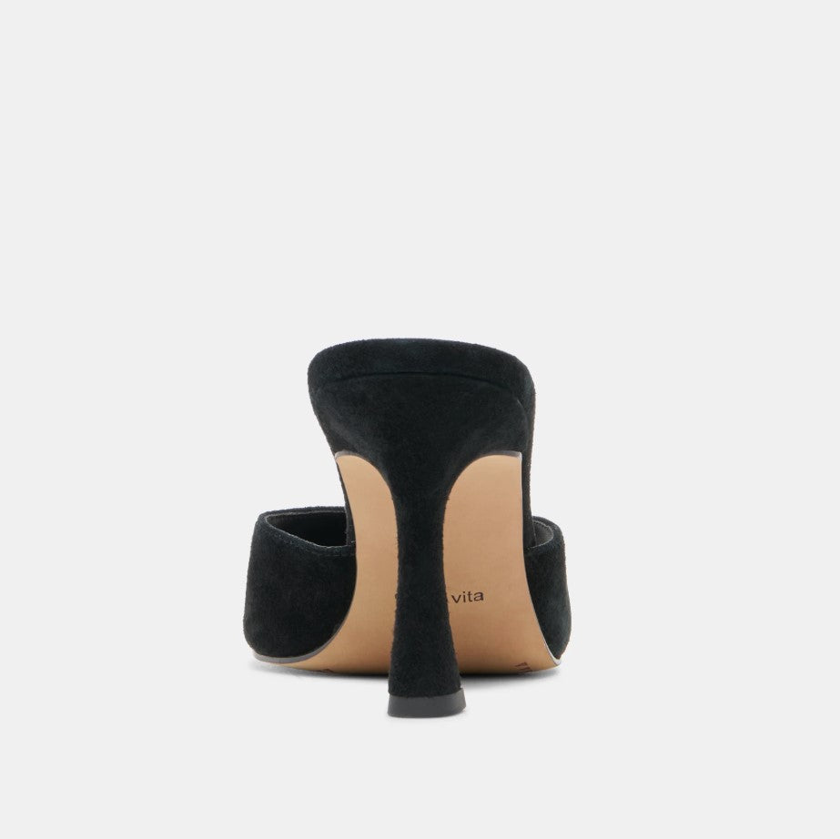 Rosha Heel - Onyx Suede