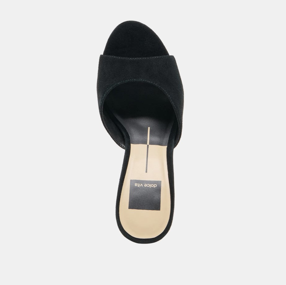 Rosha Heel - Onyx Suede