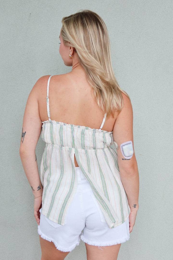 Rosie Tank - Cream Stripe - Jaffi's