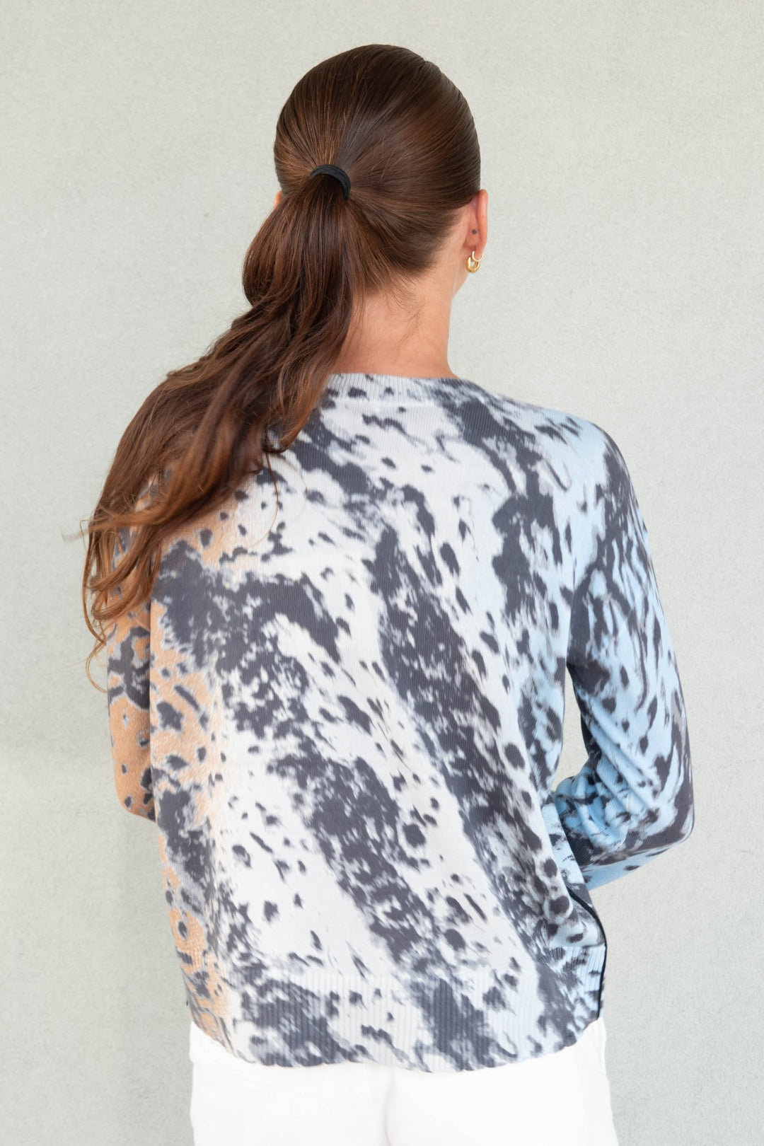 Running Wild Sweater - Ice Blue/Camel - Jaffi&