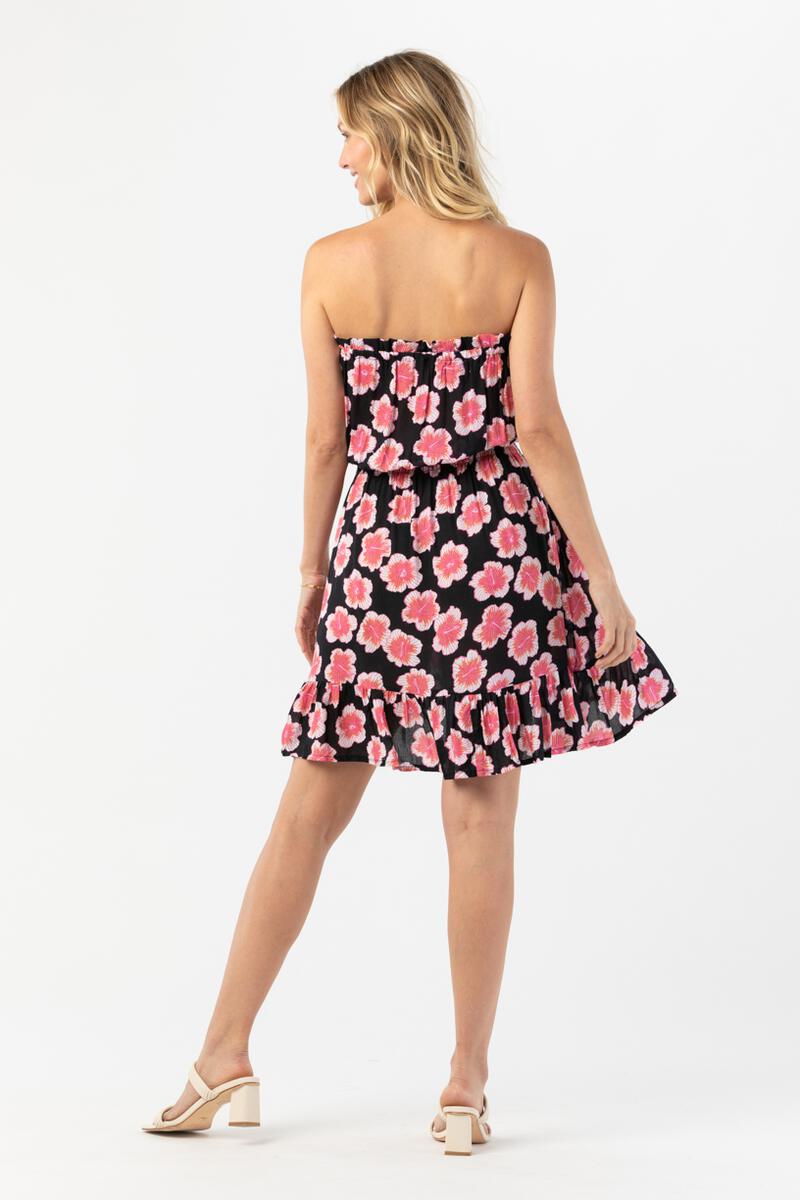 The Ryden Mini Dress - Lanai Floral Black