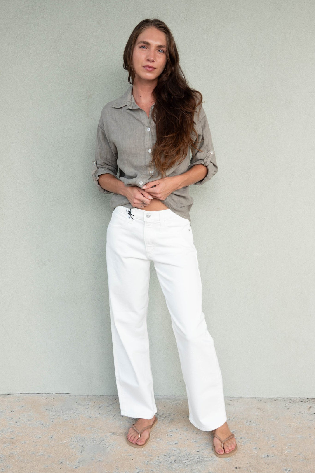 Rylann Ankle Straight - Tonal Ecru - Jaffi's