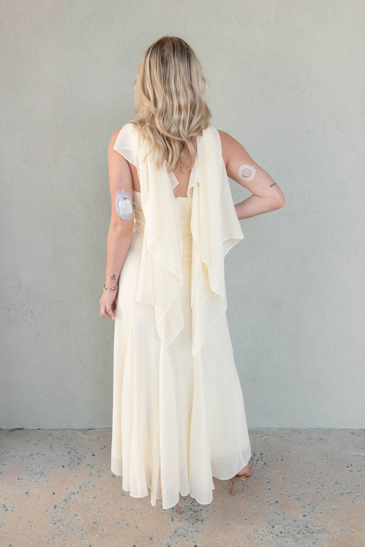 Sable Scarf Dress - Yellow - Jaffi's