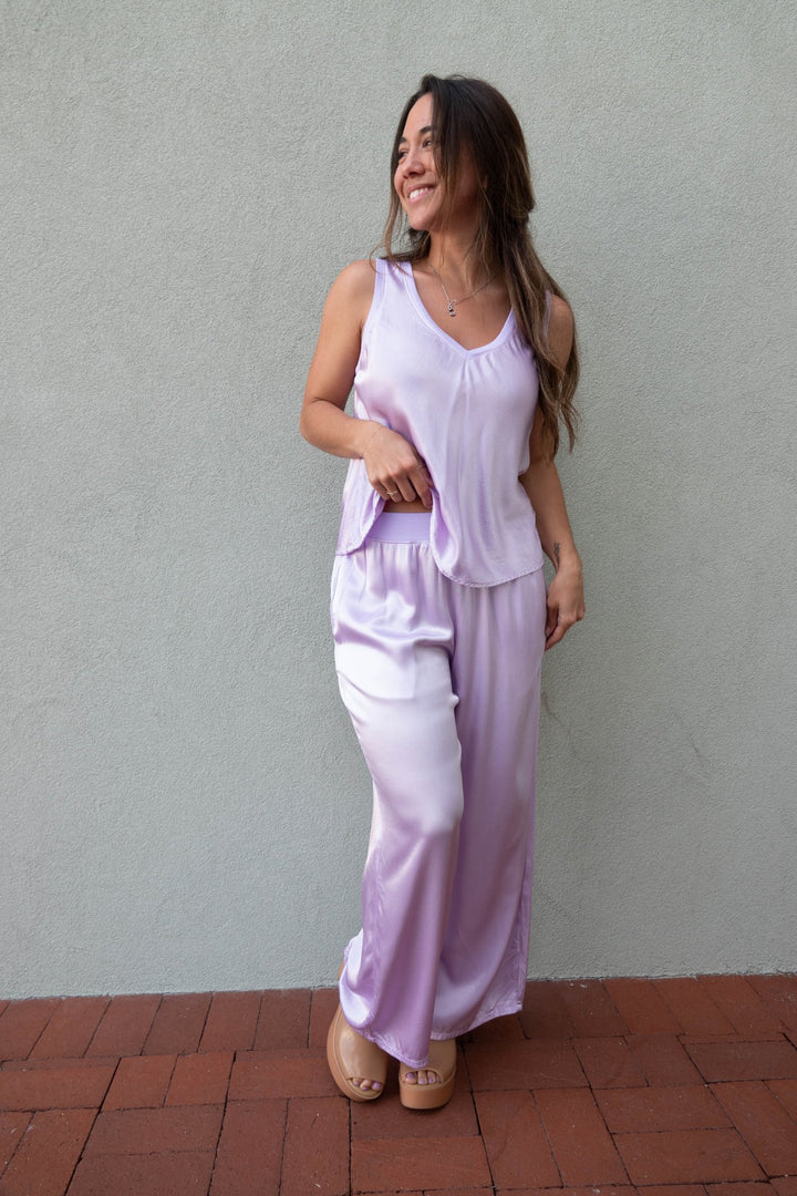 Sacha Cropped Satin Pant - Whimsy - Jaffi's