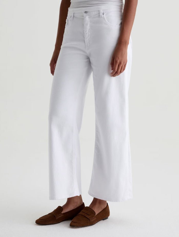 Saige Wide Leg Crop - Gallery White - Jaffi's