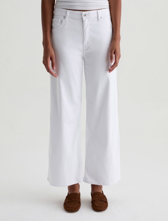 Saige Wide Leg Crop - Gallery White - Jaffi's