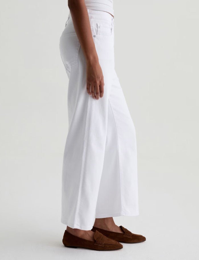 Saige Wide Leg Crop - Gallery White - Jaffi's