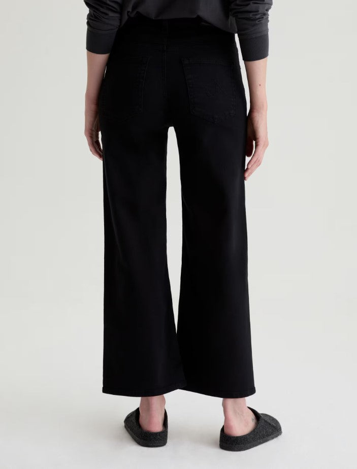Saige Wide Leg Crop - Super Black