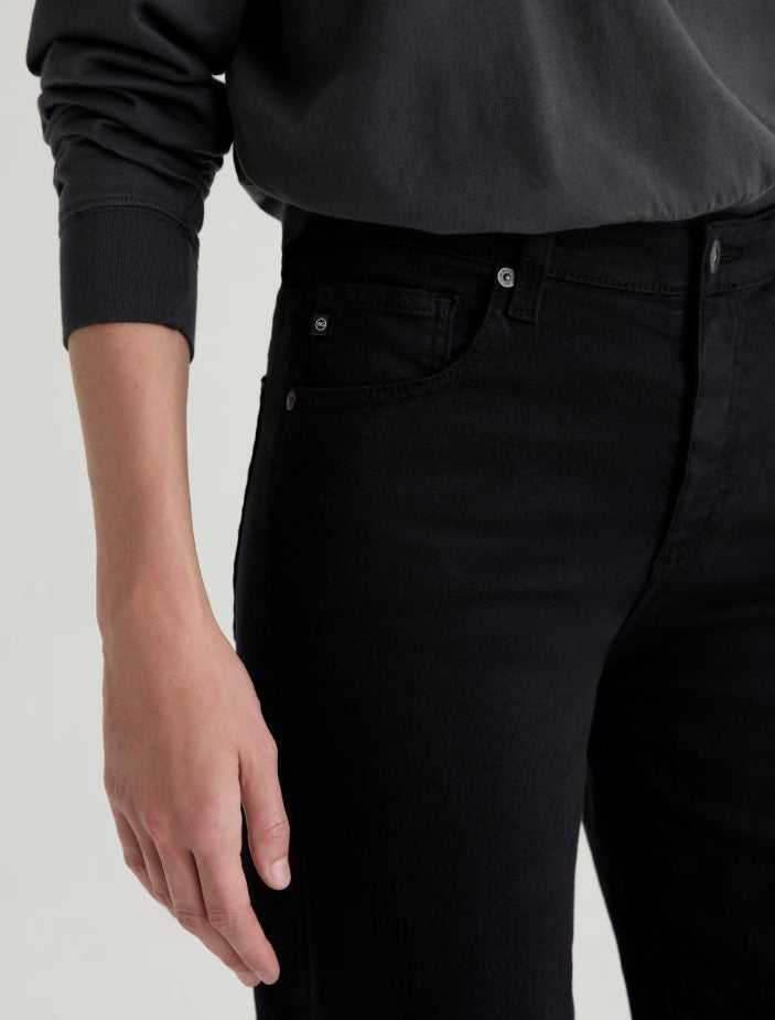 Saige Wide Leg Crop - Super Black