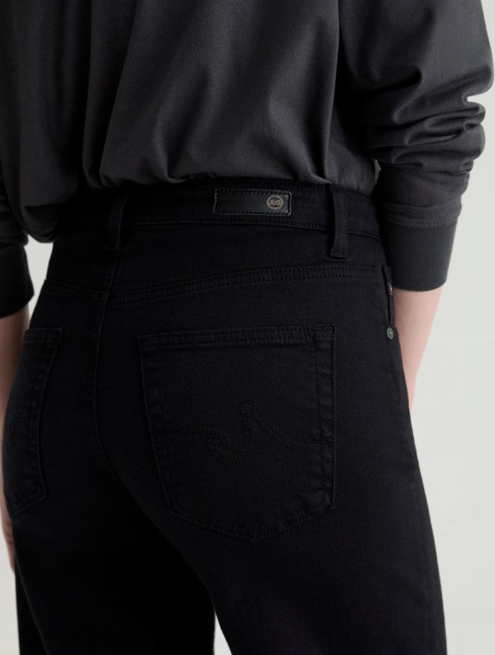 Saige Wide Leg Crop - Super Black