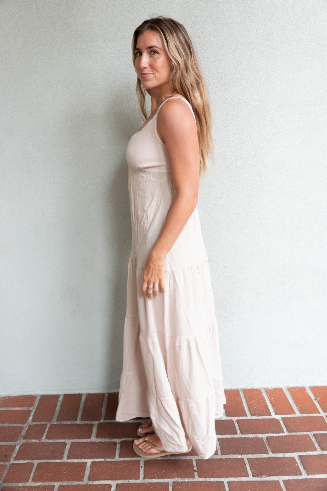 Samantha Maxi Dress - Beige - Jaffi's