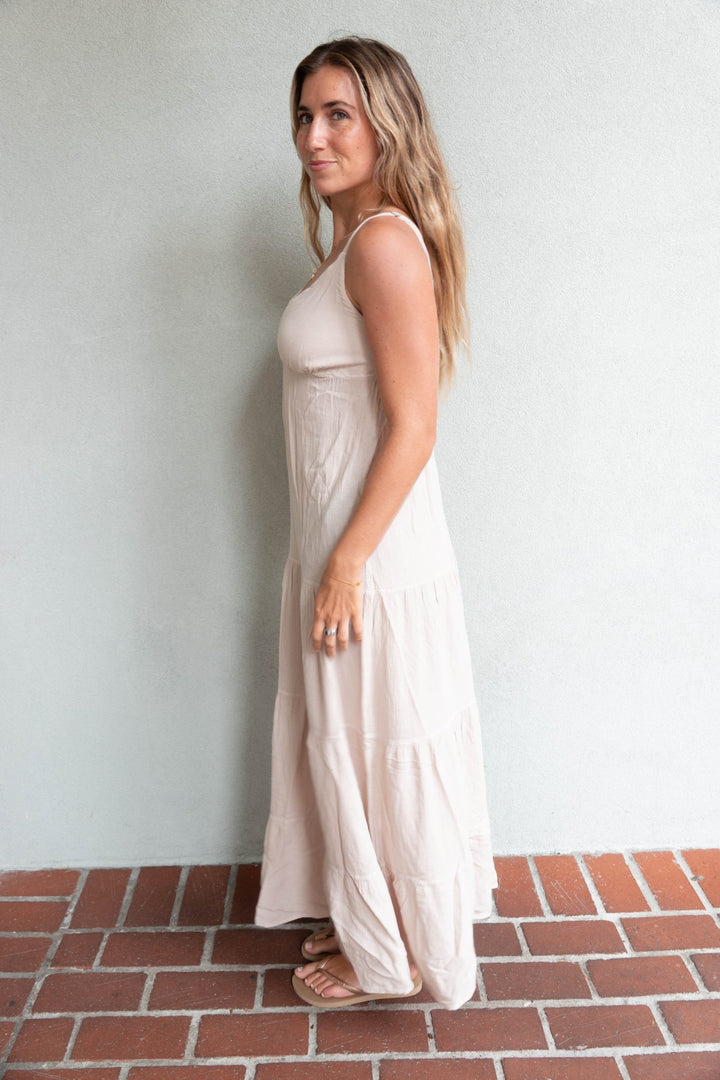Samantha Maxi Dress - Beige - Jaffi's