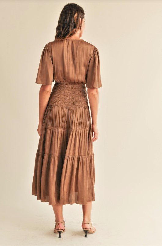 Samantha Maxi Dress - Bronze - Jaffi's