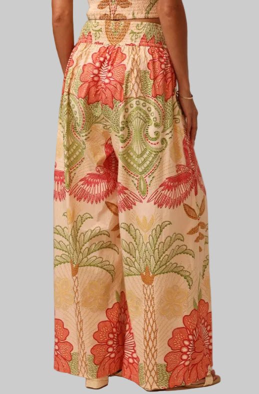 San Jose Pant - Stitchwork Hibiscus - Jaffi's