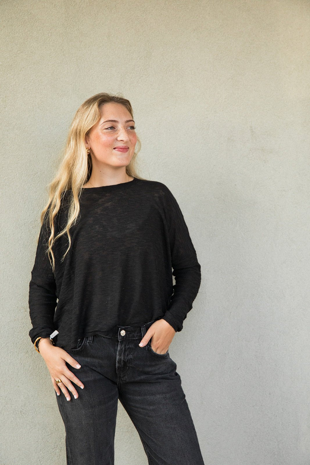 Sandcastle Knit Sweater - Black - Jaffi's
