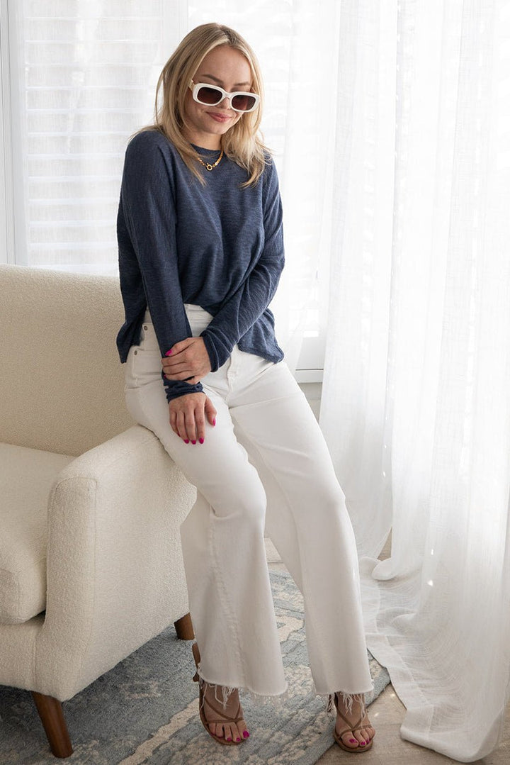 Sandcastle Knit Sweater - Honest Indigo - Jaffi's