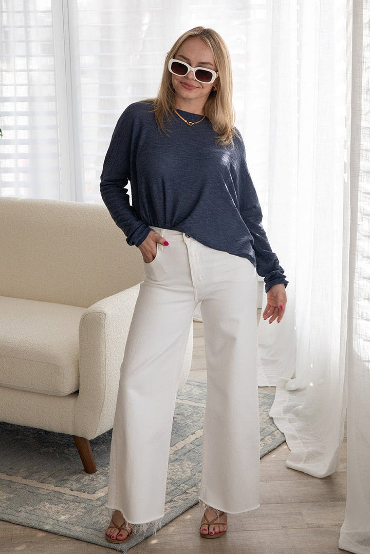 Sandcastle Knit Sweater - Honest Indigo - Jaffi's