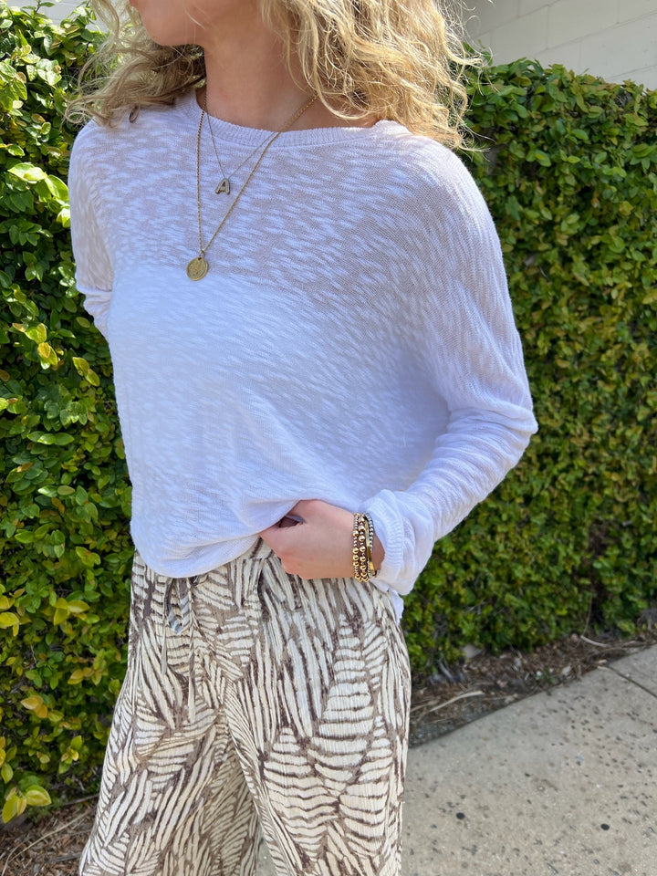 Sandcastle Knit Sweater - White - Jaffi&