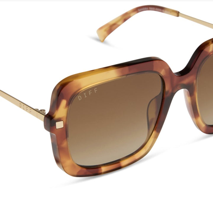 Sandra Sunglasses - Brown Fleur + Brown Gradient Polarized