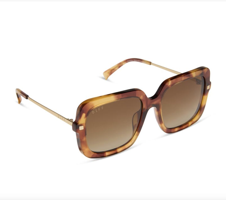 Sandra Sunglasses - Brown Fleur + Brown Gradient Polarized