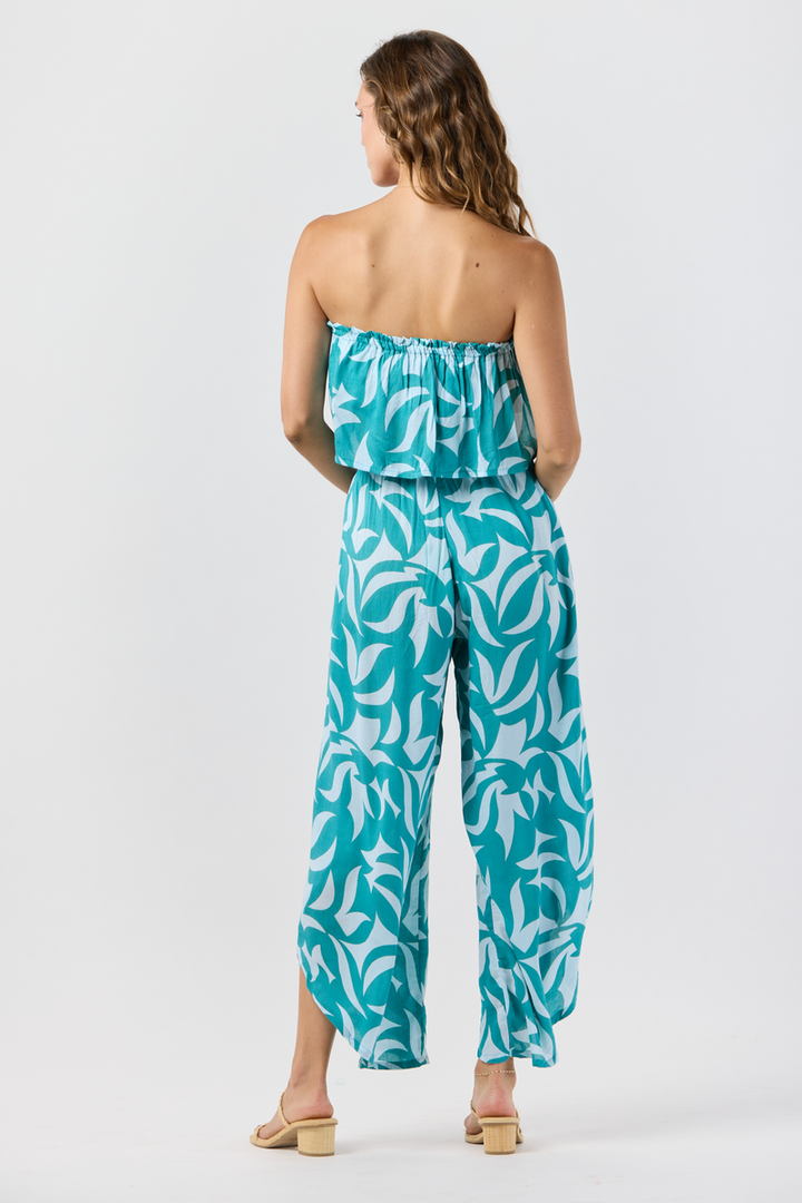 Shoreline Pant - Abstract Geo Tosca