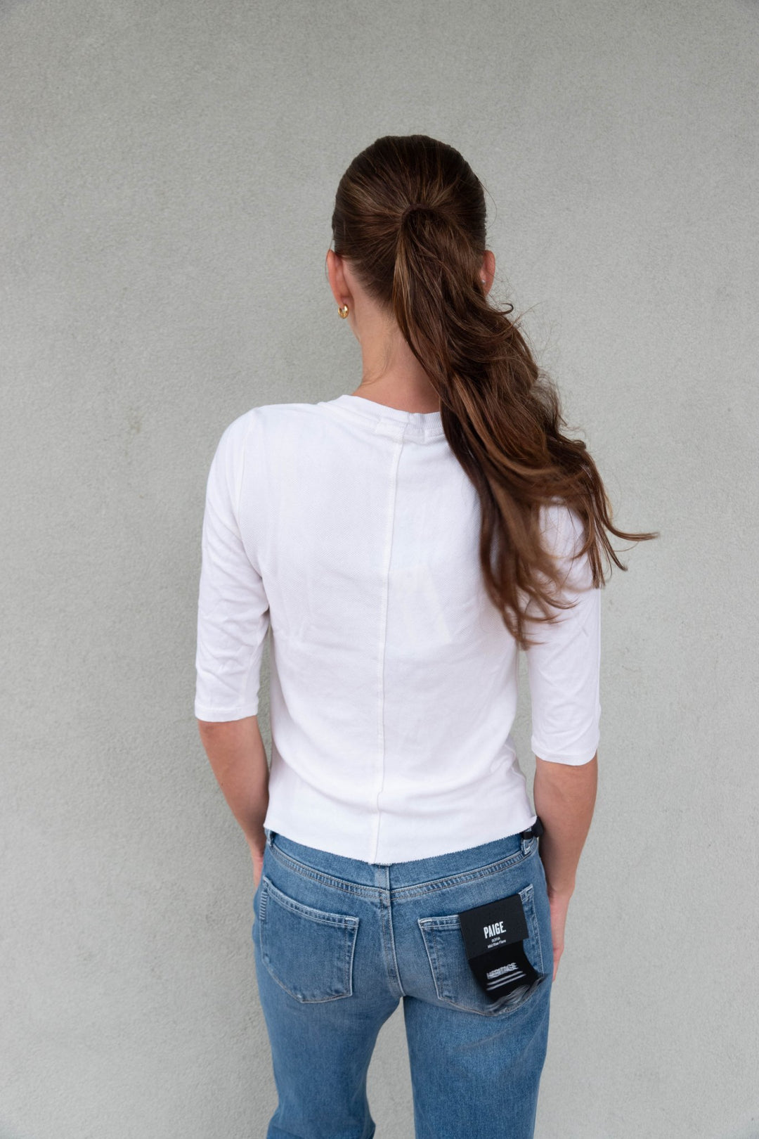 Santa Monica Elbow Sleeve Tee - Ecru - Jaffi&