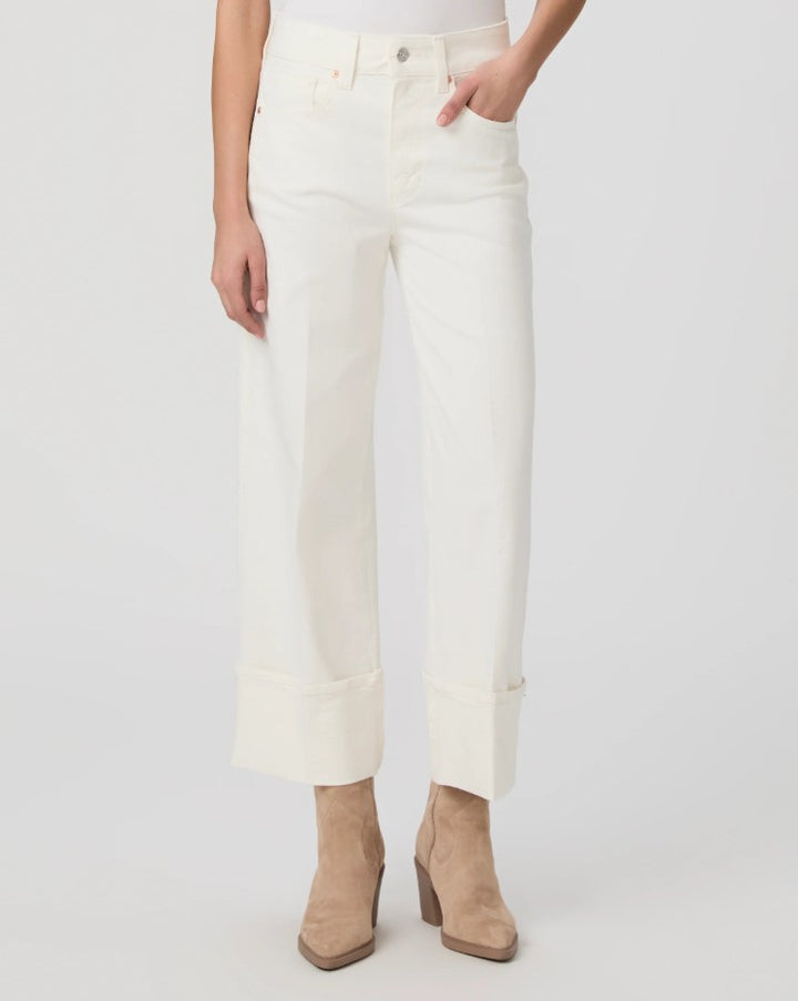 Sasha Ankle Wide Leg - Tonal Ecru