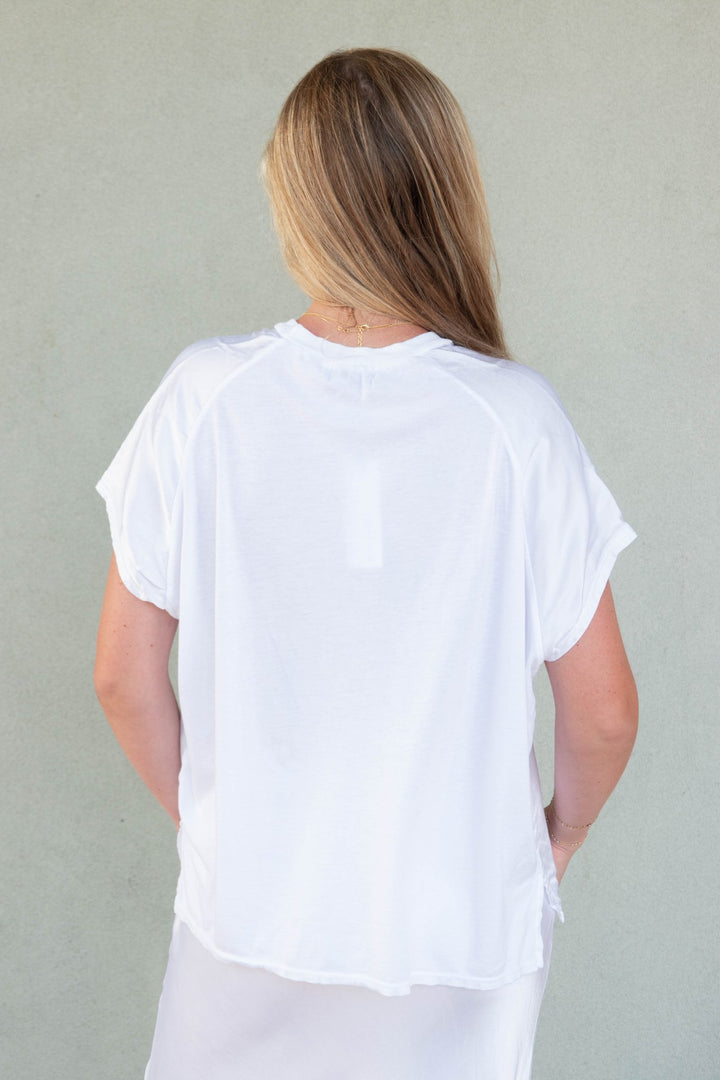 Satin Flow Tee - Coconut Milk - Jaffi&