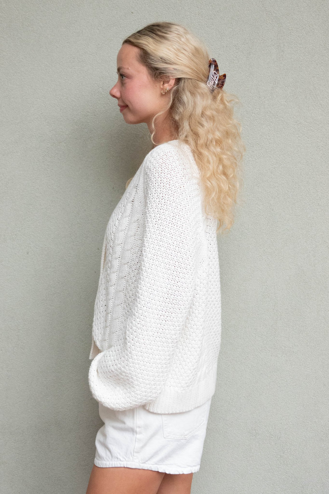 Saxon Cardigan - Chalk - Jaffi's
