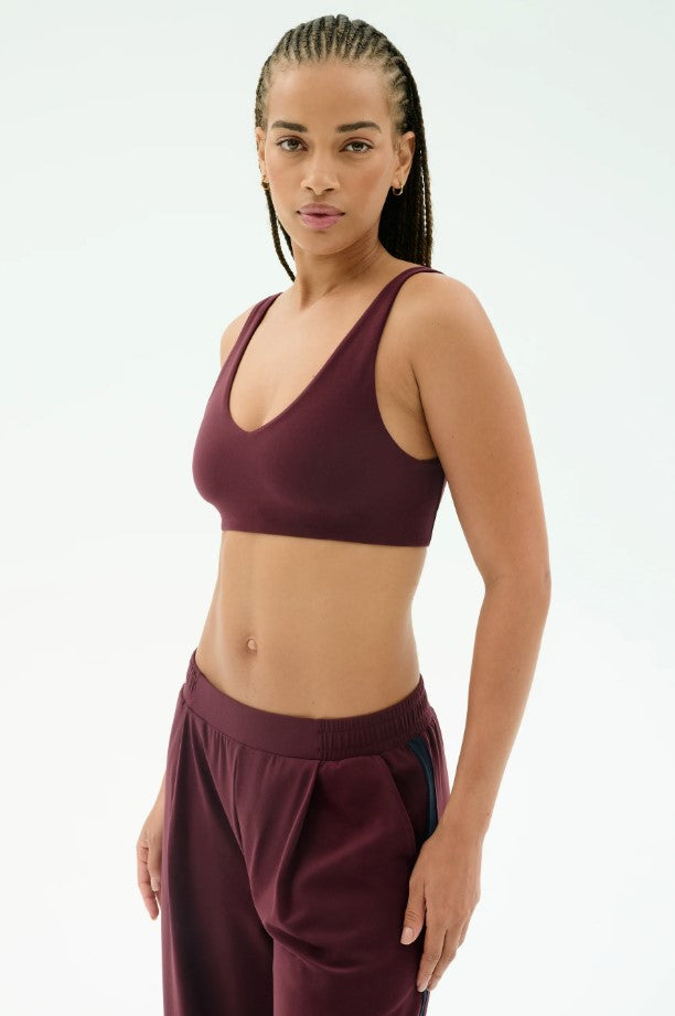 Airweight Scoop Back Bra - Dark Cherry