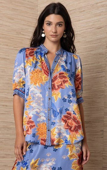 Scottie Blouse - Blue - Jaffi's