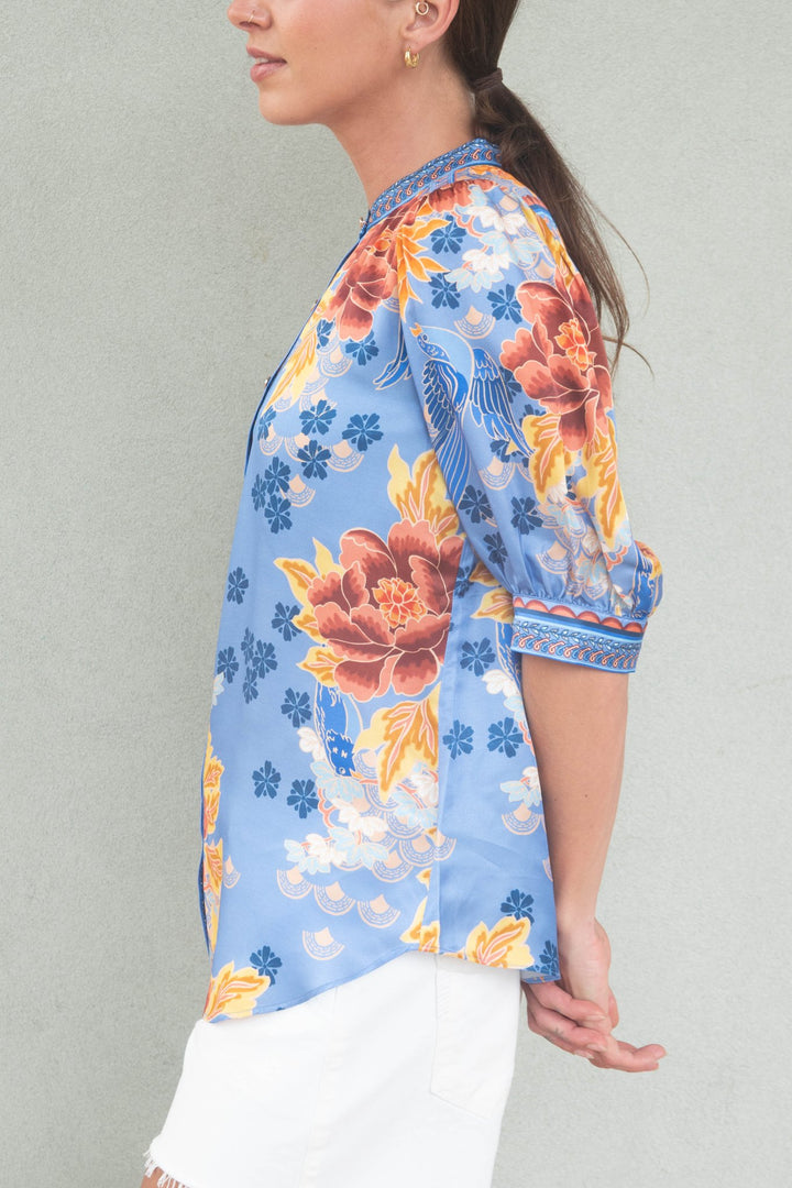 Scottie Blouse - Blue - Jaffi's