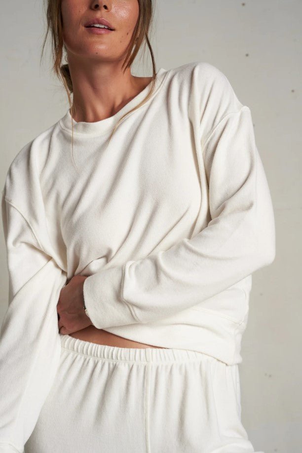 Selma Brushed Sweater Pullover - Sugar - Jaffi's